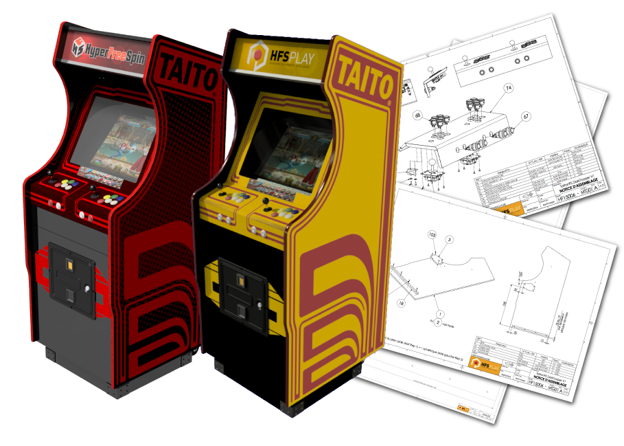 Borne d'arcade en kit Plans-borne-euro-taito-stickers2